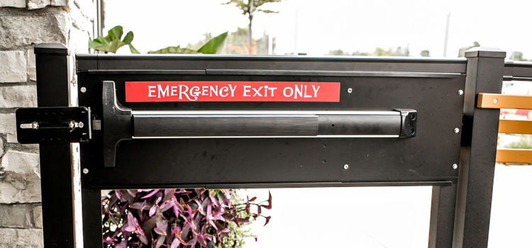 emergency push bar installation in Rancho Cordova